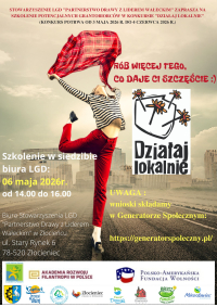 Szkolenie dla potencjalnych grantobiorc&oacute;w Działaj Lokalnie 2026